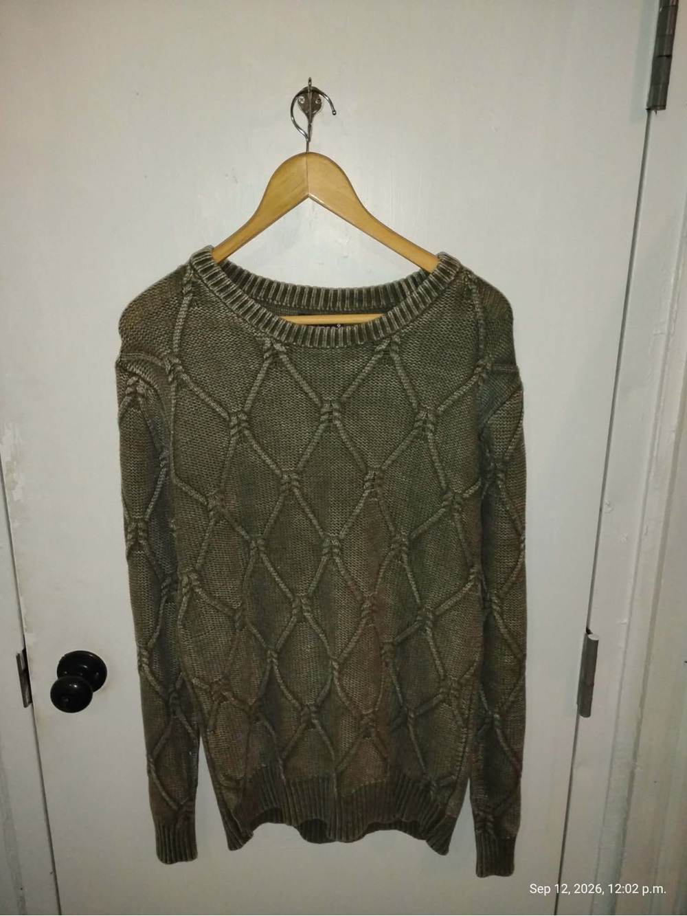 Guess Olive Crewneck Cable Knit Sweater